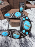Turquoise Belt buckle.
