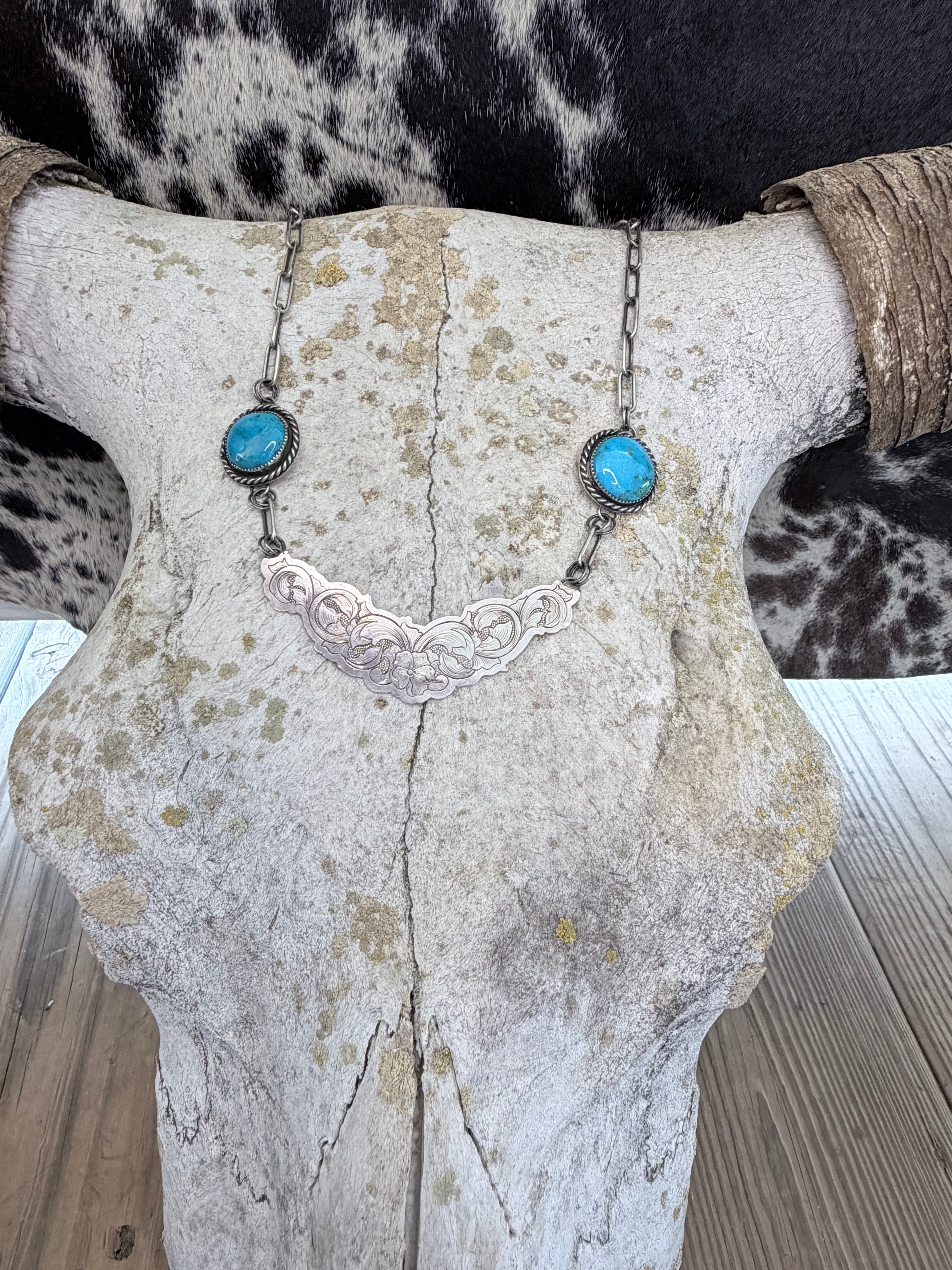 High Blue Kingman Collar Necklace by Dawn Cline
