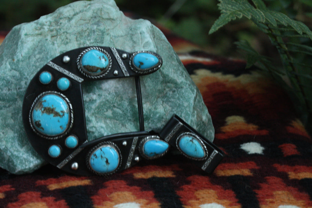 Turquoise Belt buckle.