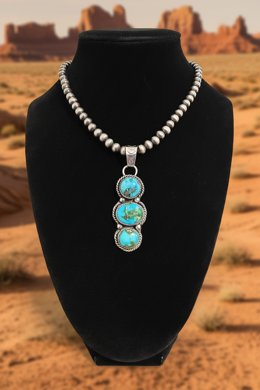 Sonoran Gold 3 Stone Pendant by Randall Murphy